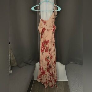 Feminine Floral Sequined Maxi Dress Size Large